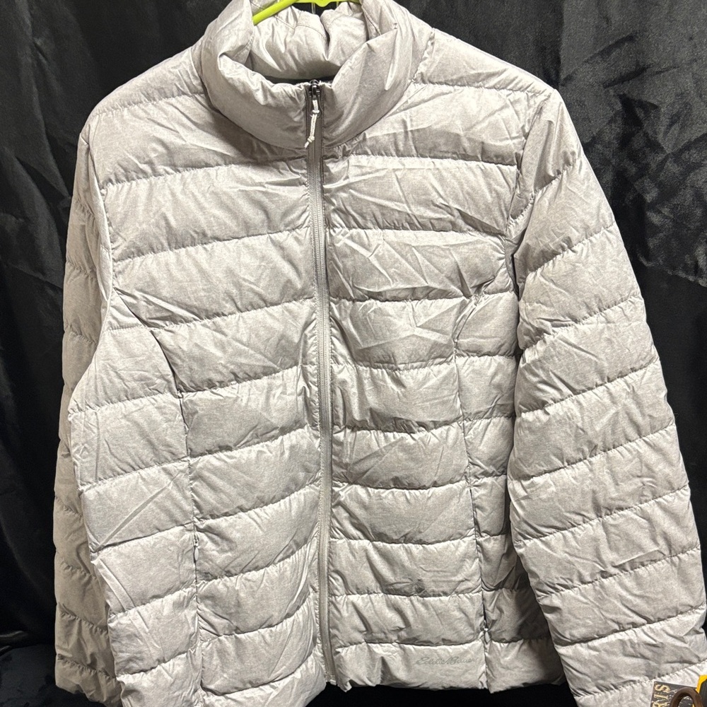 Eddie Bauer Light Gray Puffer Jacket